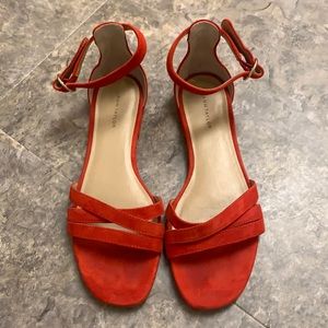 Ann Taylor red suede flat